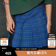 Champion【哈利波特聯(lián)名款】冠軍半身裙女25秋季新款復古格紋短裙 校園方格藍 S