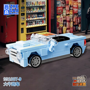 哲高積木拼裝回力小汽車玩具跑車賽車超跑兒童男孩生日節(jié)日禮物 大牛跑車-94顆粒