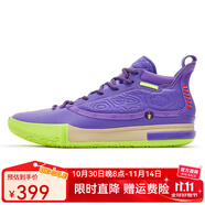 361°joker1 pro籃球鞋男鞋約基奇實戰(zhàn)耐磨高幫球鞋秋冬季緩震戰(zhàn)靴男 紫外光色/靈性紫 43