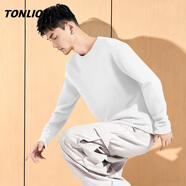 唐獅（TonLion）長(cháng)袖t恤男冬季2025年新款圓領(lǐng)韓版內搭打底衫純色基礎款上衣潮牌