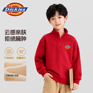 Dickies童裝男童加絨衛衣小童冬季加厚衣服兒童半開(kāi)襟衣服3-12歲男孩冬裝