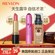 露華濃黑管口紅415+潤唇膏草莓果+粉底液