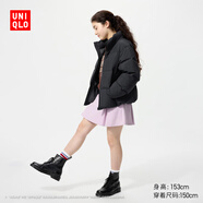 優(yōu)衣庫童裝男童女童蓬松羽絨茄克外套夾克羽絨服25秋冬新款478148 09 黑色 160