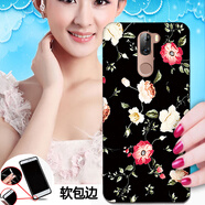 伊言酷比 koobeeF2 Plus手機殼/套酷比F2 Plus手機保護殼/套防摔軟殼 亮麗黑色花藤(軟殼