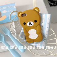 TKHE可愛(ài)輕松熊適用蘋(píng)果16promax手機殼iphone4s5s678/131415硅膠軟殼 硅膠軟殼棕色輕松熊 iPhone16pro