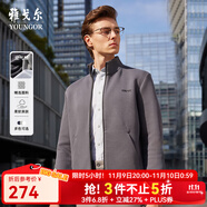雅戈?duì)枺╕OUNGOR）長(zhǎng)袖T恤男立領(lǐng)拉鏈衫空氣針織面料蓬松有型穿著舒適 灰色 XL