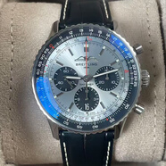 百年靈（BREITLING）【二手99新】百年靈男表航空計時(shí)系列自動(dòng)機械B01機芯熊貓盤(pán)計時(shí)夜光飛行員二手奢侈品正品瑞士名表 43表徑AB0138241C1P1冰藍