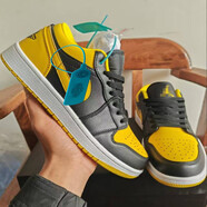 莆田純原鞋子Air 喬1 AJ1 學(xué)生籃球鞋休閑運動(dòng)鞋高顏值情侶aj板鞋 【毒盒】AJ喬1大黃蜂 37