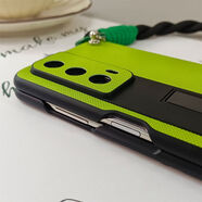 原奘榮耀magicv2手機殼至臻版magicvvs折疊屏中軸磁吸全包自帶支架 榮耀Magic s 至臻版 殼膜一體[支架+手提編織繩]全包綠色鉆石紋