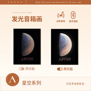 銘薇蘇公司年會(huì )壁畫(huà)音響畫(huà)燈光畫(huà)客廳高級感掛畫(huà)鋁合金DIY相框裝 星空系列A 18x24（充電款）