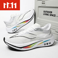 LI NING李寧飛電4C新款跑步鞋男大童超輕休閑赤兔6pro跑鞋學(xué)生兒童運動(dòng) 飛電4C-2666 標準白 36