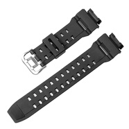 PEIYI適用于卡西歐灣人硅膠手表帶男GW-9200 9101 G9200/9100防水運動(dòng)柔軟橡膠替換帶配件 黑色 0mm