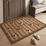 卡通入戶(hù)門(mén)地墊門(mén)口感家用玄關(guān)腳墊室內加厚耐臟耐磨地毯墊子 條紋波浪小狗狗 140cm*200cm 新升級耐臟耐磨