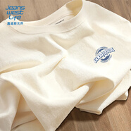 JEANSWEST LIFE真維斯短袖T恤男士純棉透氣夏季男女款半袖體恤青少年寬松五分袖