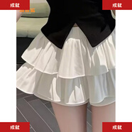 夏套裝女純欲帶胸墊抹胸外穿高腰百褶半身蛋糕裙褲甜美清新顯胸潮 棗紅色套裝【原版】 S 90斤內