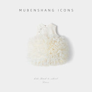 木本尚女童夏裝公主裙超仙洋派寶寶連衣裙生日禮服表演服重工裙子 M25X2399 73 cm