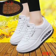 夢(mèng)之隊新款白色防滑牛筋底搖搖鞋氣墊底休閑運動(dòng)鬼步舞鞋夢(mèng)之操 2016皮面白色 35 35