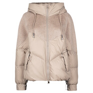 云思木想國風(fēng)2025冬季新款綿羊毛保暖白鴨絨短款羽絨服女13897 卡其色 S