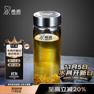 希諾玻璃杯單層加厚大容量家用辦公泡茶杯子男車(chē)載水杯XN-6016L 400mL