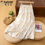 啄木鳥(niǎo)（TUCANO）日系森女小碎花半身裙女夏寬松高腰垂感顯瘦設計感拼接a字蛋糕裙 碎花 (少量現貨) L 【建議105-120斤】