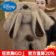 迪士尼（Disney）兒童毛茸茸外套男女寶寶連體衣爬服嬰兒冬衣服超萌可愛(ài)卡通外出服 灰咖色毛毛連體服 均碼 66