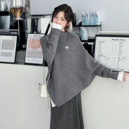 秋季新款個(gè)性女孩不規則毛衣高領(lǐng)潮流前線(xiàn)永不撞衫時(shí)尚中大童套裝 不規則毛衣 20 120cm