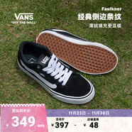 VANS范斯官方 Faulkner酷感黑美式經(jīng)典薄絨男鞋板鞋 黑色 39