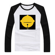 OLOEY電鋸人蕾塞同款黑白插肩長(cháng)袖短袖t恤二次元動(dòng)漫痛衣cosplay服裝 插件黑長(cháng)袖02 S