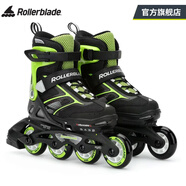 Rollerblade輪滑鞋兒童溜冰鞋男女初學(xué)全套裝進(jìn)階可調透氣輕便旱冰SPITFIRE 黑綠鞋 M （33-36）