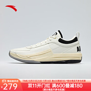 安踏（ANTA）【鋒芒1】籃球鞋男氮科支撐耐磨實(shí)戰(zhàn)低幫運(yùn)動(dòng)鞋 象牙白/基礎(chǔ)黑-3 45