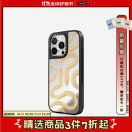 CASETIFY 大王蛇系列 黑色/金色/透明大王蛇 適用于iPhone17/16/15 Air/Plus/Pro/Max 蘋果手機(jī)保護(hù)殼 金色大王蛇（鏡面黑框Magsafe） iPhone 16 P