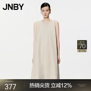 JNBY/江南布衣春夏連衣裙棉府綢浪漫氣質(zhì)褶皺A型無(wú)袖小黑裙5O6G13240 261/灰卡其 M