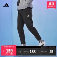 adidas加絨加厚保暖錐形束腳運(yùn)動九分褲男女秋冬阿迪達(dá)斯輕運(yùn)動   黑色/白(推薦選大一碼)   XL