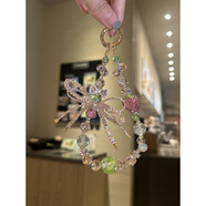 伊芙韓 EVEKORE手機鏈條串珠草莓鉆球掛繩串珠水晶圓珠掛飾蝴蝶結鏈手機殼裝飾 草莓手機鏈