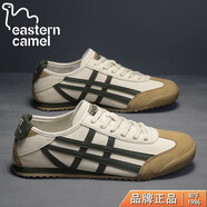 東方駱駝（EASTERN CAMEL）品牌男鞋2025冬季時(shí)尚復古運動(dòng)休閑板鞋潮流百搭軟底阿甘鞋子男 米綠 39