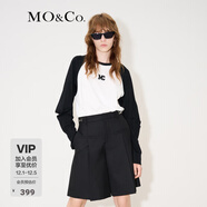 MO&Co.MC刺繡棉質(zhì)寬松T恤美式復古打底衫情侶裝t恤純棉T恤摩安珂 本白色-第2批 XS 155