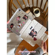 何健弓ugi復古家具熊一體搭扣帶筆槽3+y防彎亞克力適用于ipadpro2024平板air4567平板殼pro11mini6/7 愛(ài)心蒙奇奇一體款帶筆槽 iadAir4/Air510.9英寸