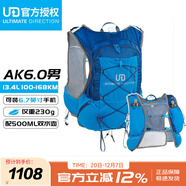 ULTIMATE DIRECTION競速UD越野包AK6.0戶(hù)外男女跑步背包騎行帶軟水壺 可配水袋13.4L 男款-簽名藍 L/G