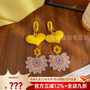 詩(shī)筠（SHIJUN）品牌超仙黃色花朵耳釘女2025感夸張氣質(zhì)耳環(huán)度假風(fēng)耳飾時(shí)尚首飾生 6南蓮2件套