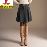皮爾卡丹（pierre cardin）小個(gè)子百褶半身裙遮胯減齡洋氣顯瘦蓬蓬裙2025年冬款時(shí)尚高腰短裙 灰色 M