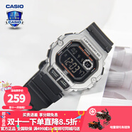 卡西歐（CASIO） 男表女表卡西歐手表男女情侶表學(xué)生時(shí)尚運動(dòng)表太陽(yáng)能雙顯電子表 WS-1400H-1BVPF小銀黑方塊