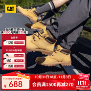 CAT卡特馬丁靴中幫大黃靴男士工裝鞋輕戶外防滑登山鞋P110973N3BDC25 黃色 43
