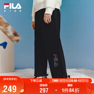 FILA【抗菌功能】斐樂(lè )兒童香蕉褲2025年冬季女童加絨休閑長(cháng)褲