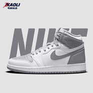 耐克（NIKE）【潮】Nike Air Jordan aj1板鞋男女新款情侶中幫休閑運動(dòng)籃球鞋 575441/555088-037白灰山羊 38 GS