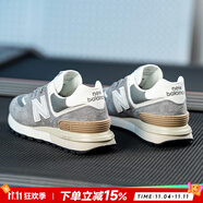 NEW BALANCE男鞋女鞋 25秋冬新款nb574系列情侶運動鞋慢跑鞋復古拼接休閑鞋子 U574LGGS-D/灰色 41.5 （內(nèi)長260mm）