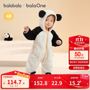 巴拉巴拉嬰兒連體衣秋冬裝寶寶外出抱衣爬服2025保暖絨感萌趣209425120201