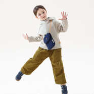 允兒媽寶寶冬季加絨加厚連帽衛衣開(kāi)衫 允兒媽女童2025新款山系外套上衣 米灰色 現貨 120