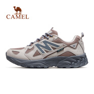 駱駝（CAMEL）光幕戶外越野跑鞋2025年秋季新款鞋子男鞋透氣緩震男款跑步鞋 X15C097011，鐵人灰_深灰棕，男款 38