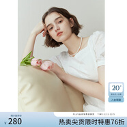 范思藍恩黑色法式氣質(zhì)顯瘦連衣裙女夏季赫本風(fēng)小黑裙設計感12125 柔花白色 M