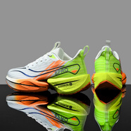 LI NING李寧同款赤兔78pro男童碳板鞋氣墊網(wǎng)面軟底春夏透氣學(xué)生兒童運動(dòng) 標準白_赤兔8PRO_有碳板 35